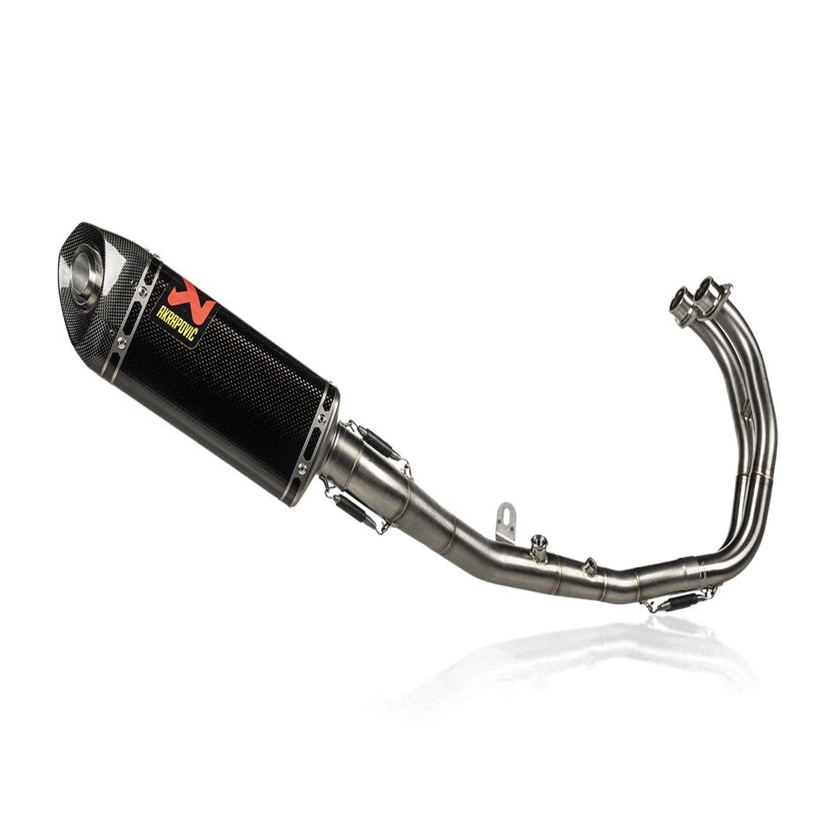 YAMAHA MT-03 - (2016-2024) Akrapovic Carbon Silencer Complete Stainless Race System - Hexagonal - Race Removable Baffle